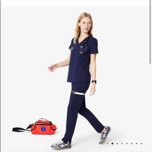 3 Pairs of Navy Yola Figs Scrub Pants